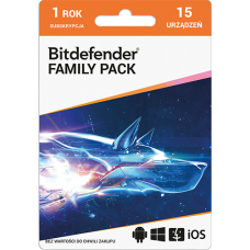 Bitdefender Family Pack - 15 devices / 1 year