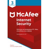 Antivirus software McAfee® Internet Security 3 devices / 1 year