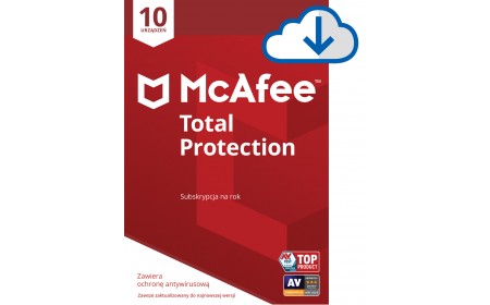 Antivirus software McAfee® Total Protection 10 devices / 1 year