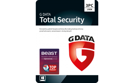 Antivirus software G Data Total Security - 3 devices / 1 year